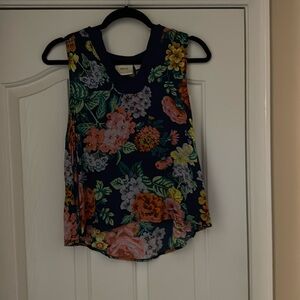 Anthropology MAEVE blue floral women’s top